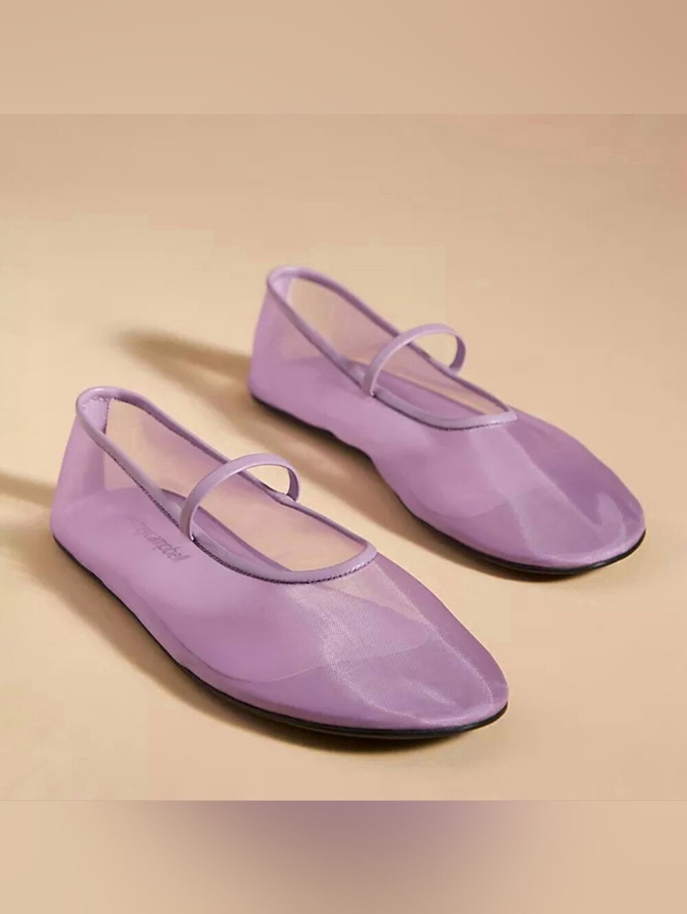 Free People x Jeffrey Campbell Moira Mesh Mary Jane Flats Lilac Purple 8.5
